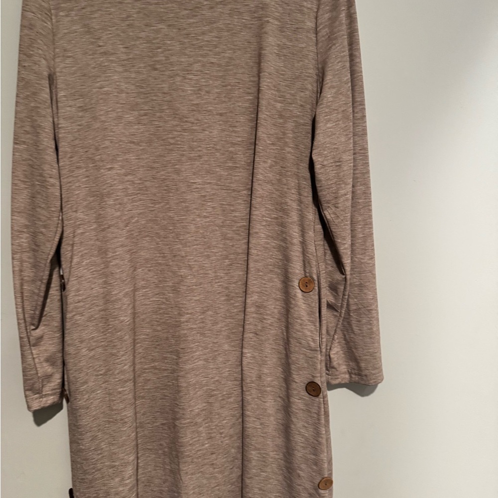Long sleeve fall dress adorable side buttons